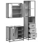 Set de muebles de baño 3 pzas madera contrachapada gris sonoma de , Muebles de baño - Ref: Foro24-3301148, Precio: 265,76 €, ...