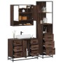 Set de muebles baño 3 pzas madera contrachapada roble marrón de , Muebles de baño - Ref: Foro24-3301174, Precio: 296,30 €, De...