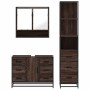 Set de muebles baño 3 pzas madera contrachapada roble marrón de , Muebles de baño - Ref: Foro24-3301174, Precio: 296,30 €, De...