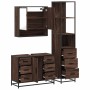 Set de muebles baño 3 pzas madera contrachapada roble marrón de , Muebles de baño - Ref: Foro24-3301174, Precio: 296,30 €, De...
