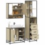 Set de muebles de baño 3 pzas madera contrachapada roble Sonoma de , Muebles de baño - Ref: Foro24-3301176, Precio: 258,01 €,...