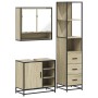 Set de muebles de baño 3 pzas madera contrachapada roble Sonoma de , Muebles de baño - Ref: Foro24-3301176, Precio: 258,01 €,...