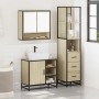 Set de muebles de baño 3 pzas madera contrachapada roble Sonoma de , Muebles de baño - Ref: Foro24-3301176, Precio: 258,01 €,...