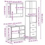 Set de muebles de baño 3 pzas madera contrachapada roble Sonoma de , Muebles de baño - Ref: Foro24-3301176, Precio: 258,01 €,...