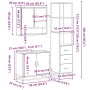 Set de muebles baño 3 pzas madera contrachapada roble ahumado de , Muebles de baño - Ref: Foro24-3301157, Precio: 212,37 €, D...