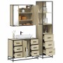 Set de muebles de baño 3 pzas madera contrachapada roble Sonoma de , Muebles de baño - Ref: Foro24-3301141, Precio: 305,97 €,...
