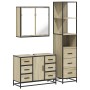 Set de muebles de baño 3 pzas madera contrachapada roble Sonoma de , Muebles de baño - Ref: Foro24-3301141, Precio: 305,97 €,...