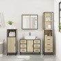 Set de muebles de baño 3 pzas madera contrachapada roble Sonoma de , Muebles de baño - Ref: Foro24-3301141, Precio: 305,97 €,...
