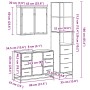 Set de muebles de baño 3 pzas madera contrachapada roble Sonoma de , Muebles de baño - Ref: Foro24-3301141, Precio: 305,97 €,...