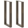 Patas de mesa centro forma U 2uds acero natural 50x(90-91) cm de , Patas para mesas - Ref: Foro24-4013223, Precio: 94,65 €, D...