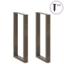 Patas de mesa centro forma U 2uds acero natural 50x(90-91) cm de , Patas para mesas - Ref: Foro24-4013223, Precio: 94,65 €, D...