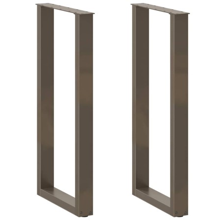 Patas de mesa centro forma U 2uds acero natural 50x(100-101) cm de , Patas para mesas - Ref: Foro24-4013235, Precio: 97,73 €,...