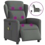 Sillón reclinable de masaje eléctrico tela gris oscuro de , Sillones - Ref: Foro24-3303125, Precio: 252,44 €, Descuento: %