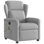 Sillón reclinable de masaje eléctrico tela gris nube de , Sillones - Ref: Foro24-3303133, Precio: 252,72 €, Descuento: %