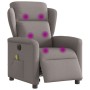 Sillón reclinable de masaje eléctrico tela gris taupe de , Sillones - Ref: Foro24-3303131, Precio: 250,94 €, Descuento: %