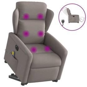 Sillón de masaje eléctrico reclinable elevable tela taupé de , Sillones - Ref: Foro24-3303171, Precio: 333,14 €, Descuento: %