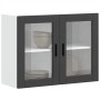 Armario de pared para cocina con puerta de cristal Porto negro de , Armarios de cocina - Ref: Foro24-854088, Precio: 90,58 €,...