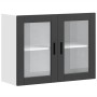 Armario de pared para cocina con puerta de cristal Porto negro de , Armarios de cocina - Ref: Foro24-854088, Precio: 90,58 €,...