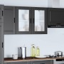 Armario de pared para cocina con puerta de cristal Porto negro de , Armarios de cocina - Ref: Foro24-854088, Precio: 90,58 €,...