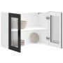 Armario de pared para cocina con puerta de cristal Porto negro de , Armarios de cocina - Ref: Foro24-854088, Precio: 90,58 €,...