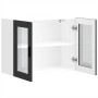Armario de pared para cocina con puerta de cristal Porto negro de , Armarios de cocina - Ref: Foro24-854088, Precio: 90,58 €,...
