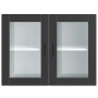 Armario de pared para cocina con puerta de cristal Porto negro de , Armarios de cocina - Ref: Foro24-854088, Precio: 90,58 €,...