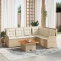 Set muebles de jardín 5 pzas con cojines ratán sintético beige en Conjuntos de jardín | Comprar online en Foru.es
