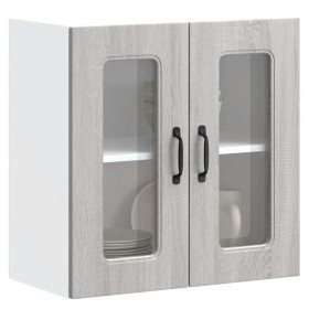 Armario pared cocina puerta de cristal Kalmar sonoma gris de , Armarios de cocina - Ref: Foro24-853673, Precio: 72,09 €, Desc...