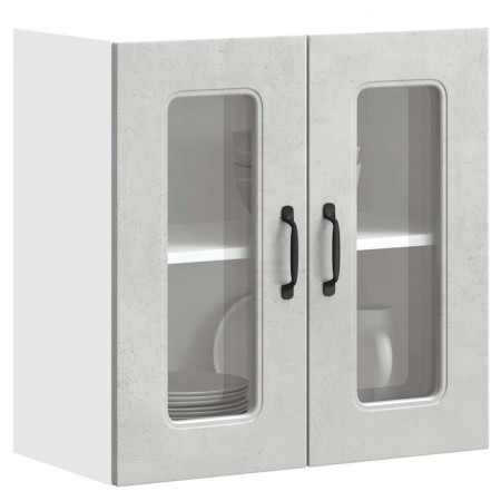 Armario pared cocina puerta de cristal Kalmar gris hormigón de , Armarios de cocina - Ref: Foro24-853671, Precio: 63,96 €, De...