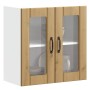 Armario pared cocina puerta de cristal Lucca roble artesanal de , Armarios de cocina - Ref: Foro24-853916, Precio: 69,08 €, D...