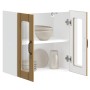 Armario pared cocina puerta de cristal Lucca roble artesanal de , Armarios de cocina - Ref: Foro24-853916, Precio: 69,08 €, D...