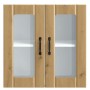 Armario pared cocina puerta de cristal Lucca roble artesanal de , Armarios de cocina - Ref: Foro24-853916, Precio: 69,08 €, D...