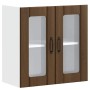 Armario pared cocina puerta de cristal Lucca roble marrón de , Armarios de cocina - Ref: Foro24-853914, Precio: 67,11 €, Desc...