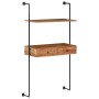 Escritorio de pared de madera maciza de acacia 90x40x170 cm en Estanterías | Comprar online en Foru.es