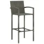 Muebles de bar de jardín 7 pzas ratán PE reposabrazos gris de vidaXL, Conjuntos de jardín - Ref: Foro24-3064815, Precio: 462,...