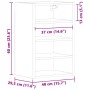 Armario colgante contrachapada gris hormigón 40x29,5x60 cm de , Armarios de cocina - Ref: Foro24-854178, Precio: 45,11 €, Des...