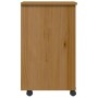 Cajonera con ruedas MOSS madera maciza pino marrón miel de , Taquillas y armarios de almacenamiento - Ref: Foro24-4015793, Pr...