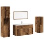 Juego de muebles de baño 4 piezas madera ingeniería envejecida de , Muebles de baño - Ref: Foro24-3328589, Precio: 192,27 €, ...