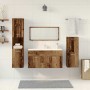 Juego de muebles de baño 4 piezas madera ingeniería envejecida de , Muebles de baño - Ref: Foro24-3328589, Precio: 192,27 €, ...