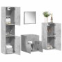 Juego muebles de baño 4 pzas madera contrachapada gris hormigón de , Muebles de baño - Ref: Foro24-3324864, Precio: 131,93 €,...