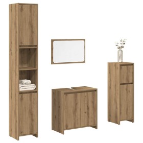 Juego de muebles baño 4 piezas madera ingeniería roble artisan de , Muebles de baño - Ref: Foro24-3328556, Precio: 209,64 €, ...