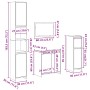 Juego de muebles baño 4 piezas madera ingeniería roble artisan de , Muebles de baño - Ref: Foro24-3328556, Precio: 209,64 €, ...