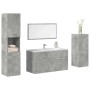 Juego muebles de baño 4 pzas madera contrachapada gris hormigón de , Muebles de baño - Ref: Foro24-3324866, Precio: 161,89 €,...