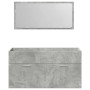 Juego muebles de baño 4 pzas madera contrachapada gris hormigón de , Muebles de baño - Ref: Foro24-3324866, Precio: 161,89 €,...