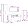 Juego muebles de baño 4 pzas madera contrachapada gris hormigón de , Muebles de baño - Ref: Foro24-3324866, Precio: 161,89 €,...