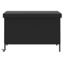 Caja almacenaje jardín ruedas ratán sintético negro 110x55x73cm de , Cajas de almacenaje para exteriores - Ref: Foro24-410382...