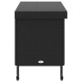 Caja almacenaje jardín ruedas ratán sintético negro 110x55x73cm de , Cajas de almacenaje para exteriores - Ref: Foro24-410382...