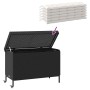 Caja almacenaje jardín ruedas ratán sintético negro 110x55x73cm de , Cajas de almacenaje para exteriores - Ref: Foro24-410382...