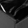 Caja almacenaje jardín ruedas ratán sintético negro 110x55x73cm de , Cajas de almacenaje para exteriores - Ref: Foro24-410382...