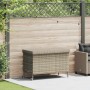 Baúl jardín con ruedas gris claro 110x55x73 cm ratán sintético de , Cajas de almacenaje para exteriores - Ref: Foro24-4103830...